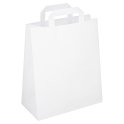 FyNite Large White Block Bottom Take-Away Food Bags - 250mm x 140mm x 295mm (100 pieces) FyNite