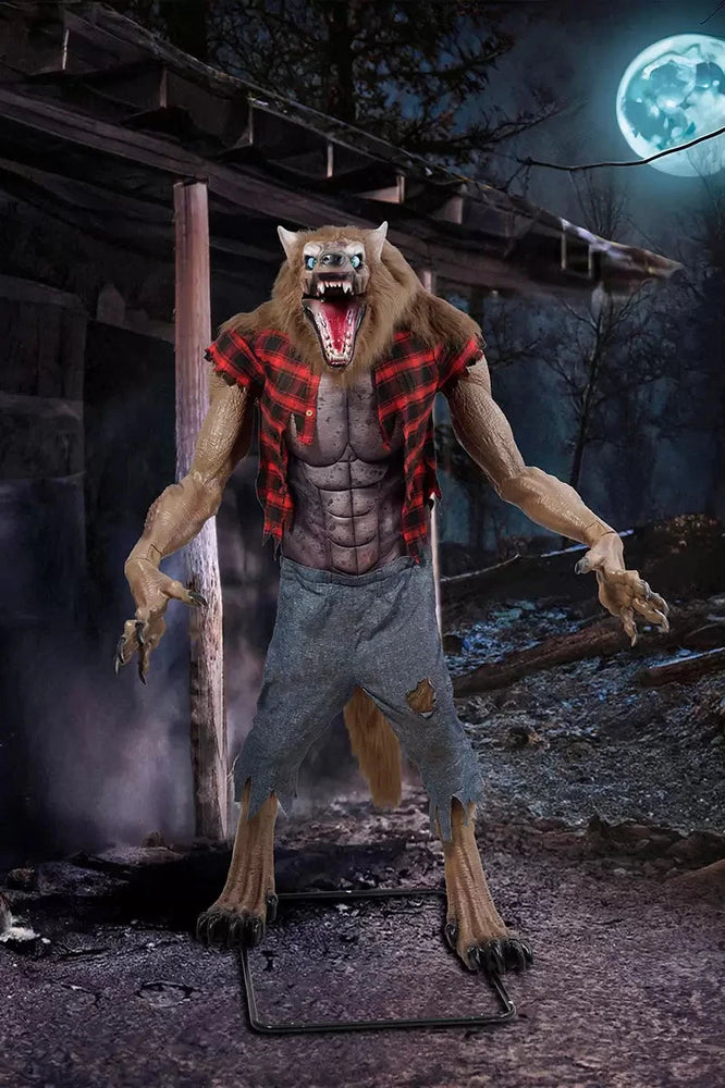 7ft (2.1m) Animated Werewolf with LCD Eyes Halloween