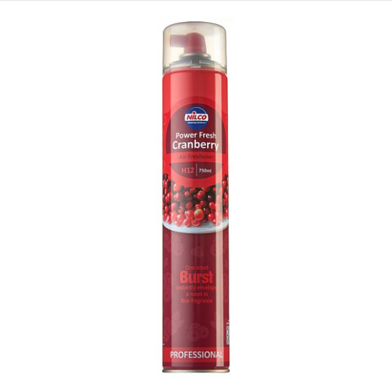 Nilco Professional Power Fresh Cranberry Air Freshener 750ml British Hypermarket-uk