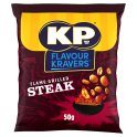 KP Flavour Kravers Flame Grilled Steak Peanuts 50g (Pubcard), Case of 21 KP