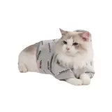 White Dog in Black Hoodie White Cat in Grey Hoodie Back of Black Hoodie Back of Grey Hoodie Measurements Product Label Composition Kirkland Signature Pet Logo Hoodie in 2 Colours and 4 Sizes Kirkland Signature