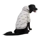 White Dog in Black Hoodie White Cat in Grey Hoodie Back of Black Hoodie Back of Grey Hoodie Measurements Product Label Composition Kirkland Signature Pet Logo Hoodie in 2 Colours and 4 Sizes Kirkland Signature