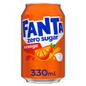 Fanta Orange Zero 330ml, Case of 24