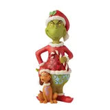 20 Inches (51cm) Jim Shore Grinch and Max Statue Hand Painted Christmas