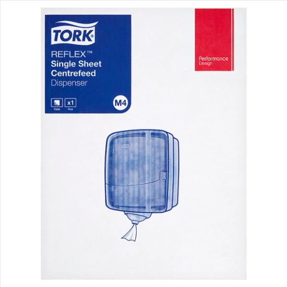 Tork Reflex Single Sheet Centrefeed Dispenser White British Hypermarket-uk