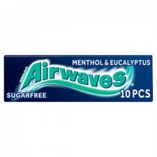 Airwaves Menthol & Eucalyptus Sugarfree Chewing Gum 10 Pieces (Case of 30) airwaves