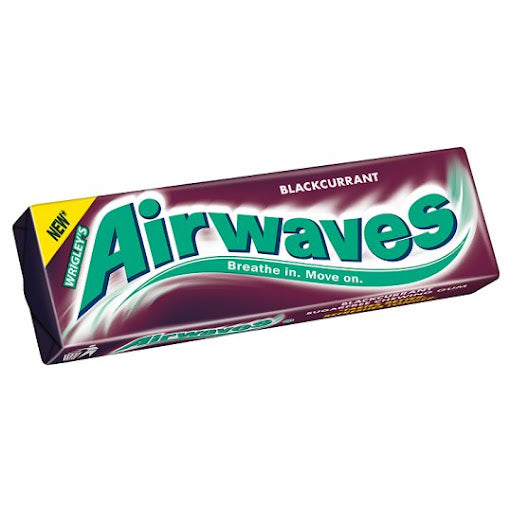 Airwaves Blackcurrant Flavour Sugarfree Chewing Gum 10 Pieces (Case of 30) British Hypermarket-uk