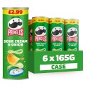 Pringles Sour Cream & Onion Crisps, 165g  [PM £2.99 ], Case of 6 Pringles