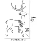 5ft (152cm) Christmas Resin Deer Christmas