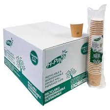 12oz Eco DoubleWall Kraft Paper Cups 16x30 H-Pack