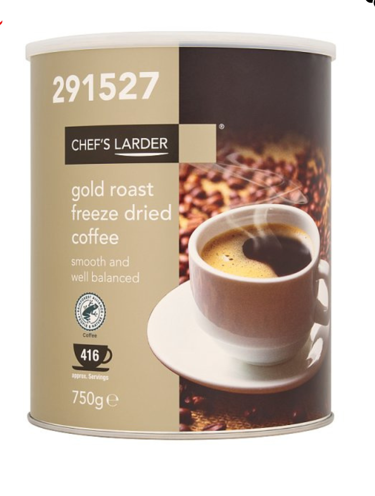 Chef's Larder Gold Roast Freeze Dried Coffee 750g Chef's Larder