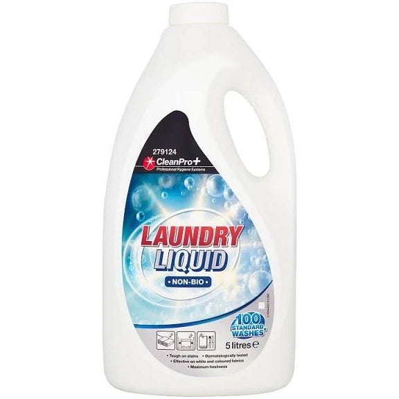 CleanPro+ Laundry Liquid Non-Bio 5 Litres - Case of 2 CleanPro+