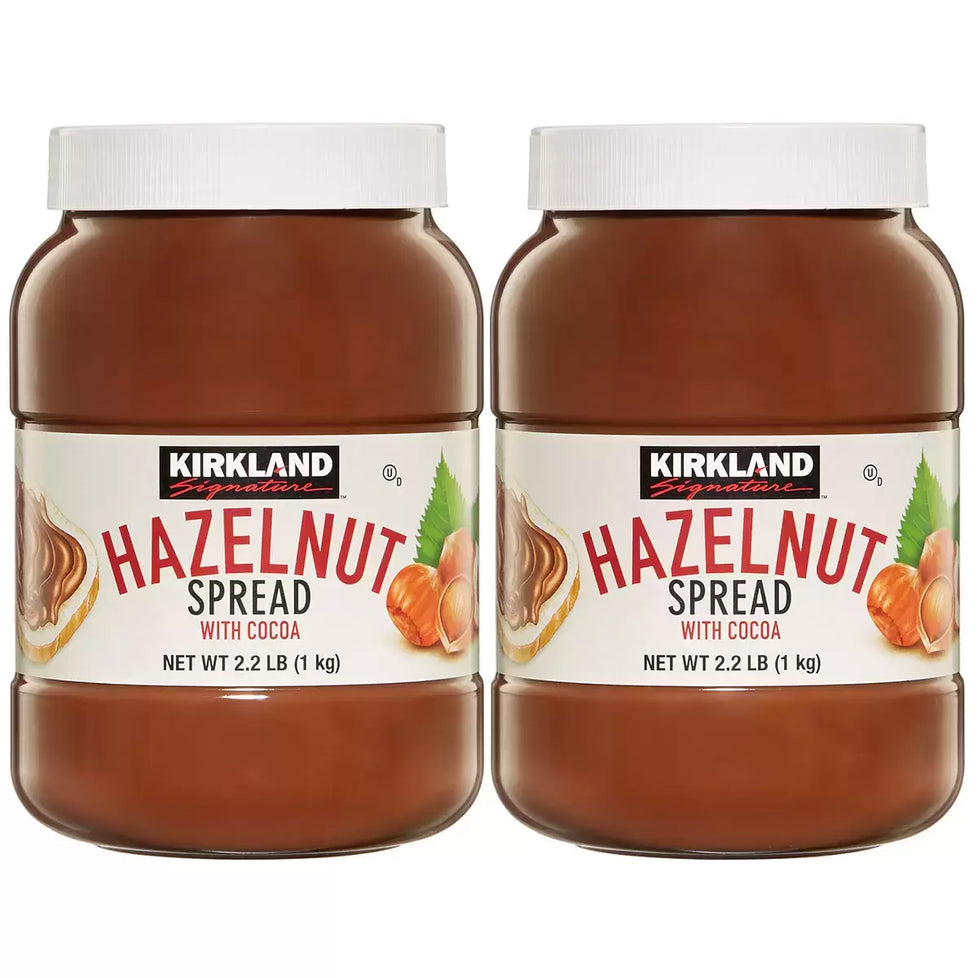 Kirkland Signature Hazelnut Spread, 2 x 1kg Kirkland Signature