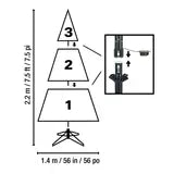 7ft 5 Inch (2.3m) Pre-Lit Aspen Artificial Christmas Tree with 1,850 Colour Changing Radiant Micro LED Lights Christmas