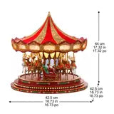 17 Inch (43.1cm) Marquee Deluxe Christmas Carousel with 240 LED Lights and Sounds christmas