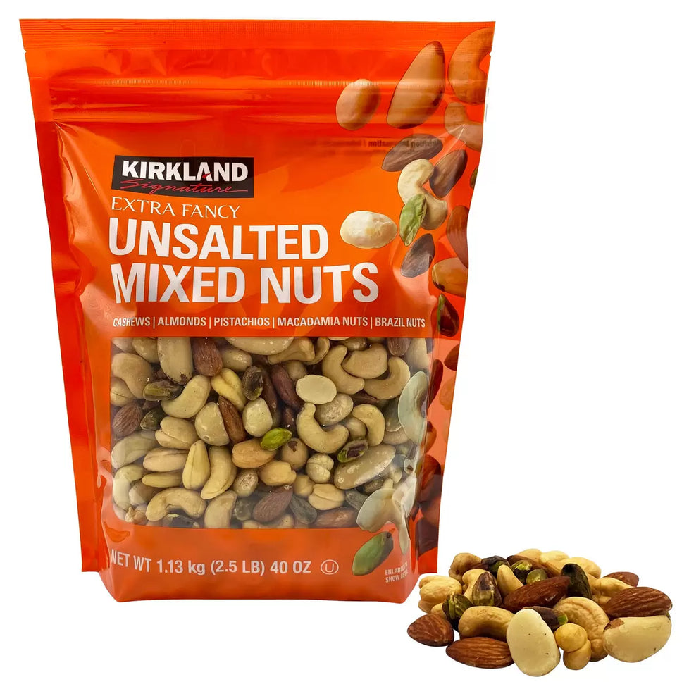 Kirkland Signature Unsalted Mixed Nuts Bag, 1.13kg Kirkland Signature