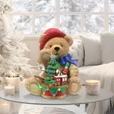 1.1ft (0.33m) Resin Teddy Bear with Drum with 14 LED Lights christmas