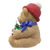 1.1ft (0.33m) Resin Teddy Bear with Drum with 14 LED Lights christmas