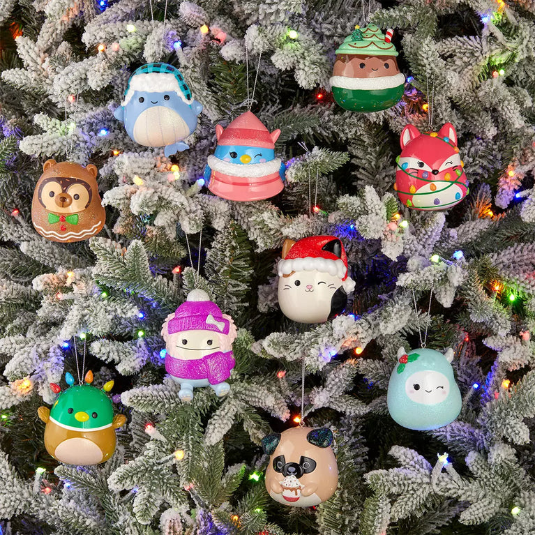 Original Squishmallows Set of 10 Ornaments Christmas