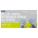 Clearly 100 Blue Vinyl Powder-Free Gloves Large Clearly