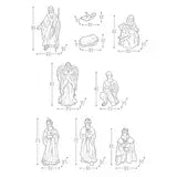 3ft (104cm) Outdoor 9 Piece Nativity Set Christmas