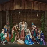 3ft (104cm) Outdoor 9 Piece Nativity Set Christmas