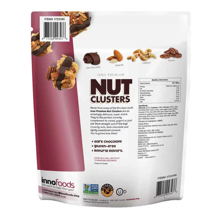 Inno Foods Nut Clusters with Dark Chocolate & Oat Puffs, 454g Inno Foods