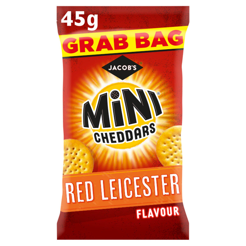 Jacob's Mini Cheddars Red Leicester Snacks Grab Bag 45g (Case of 30) Jacob's