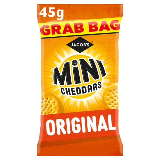 Jacob's Mini Cheddars Original Snacks Grab Bag 45g (Case of 30) Jacob's