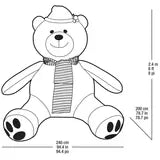 8ft (2.4m) Inflatable Teddy Bear with 192 LED Lights Christmas