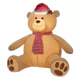 8ft (2.4m) Inflatable Teddy Bear with 192 LED Lights Christmas