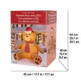 8ft (2.4m) Inflatable Teddy Bear with 192 LED Lights Christmas