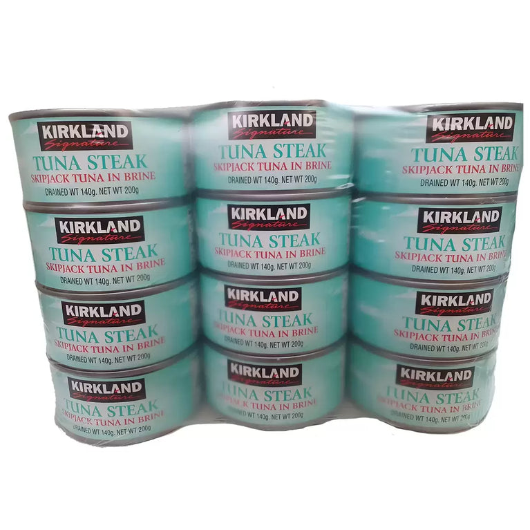 Kirkland Signature Skipjack Tuna Steak in Brine, 12 x 200g Kirkland Signature