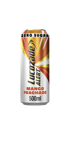 Lucozade Alert Zero Mango & Peach Caffeine Energy Drink 500ml £1 PMP (Case of 12) Lucozade