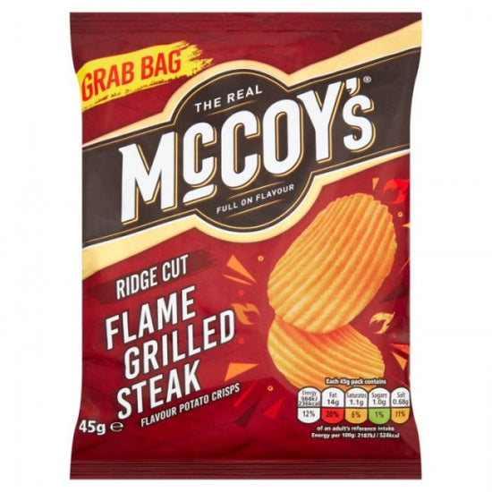 McCoy's Flame Grilled Steak Flavour Potato Crisps 45g X 36 McCoy's