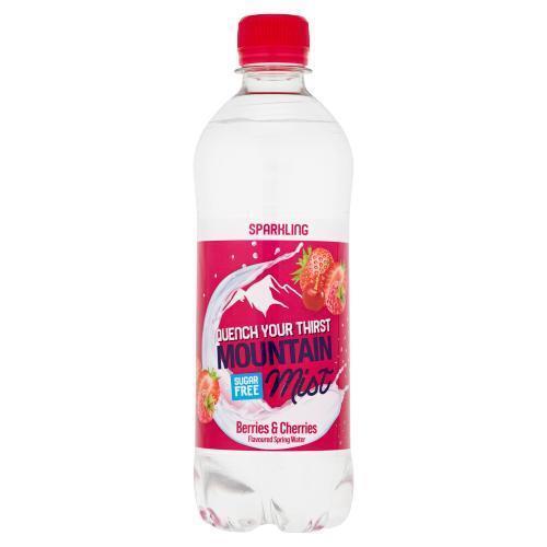 Mountain Mist Berries & Cherries Flavoured Sparkling Spring Water 500ml Mountain Mist