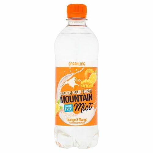 Mountain Mist Orange & Mango Flavoured Sparkling Spring Water 500ml x 12 Mountain Mist