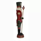 6ft (1.8m) Un-Lit Wood Carved Nutcracker British Hypermarket-uk