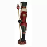 6ft (1.8m) Un-Lit Wood Carved Nutcracker British Hypermarket-uk