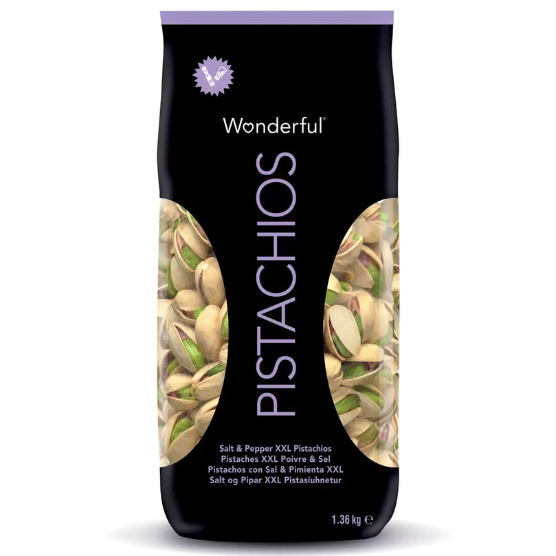 Wonderful Salt & Pepper Pistachios, 1.36kg wonderful