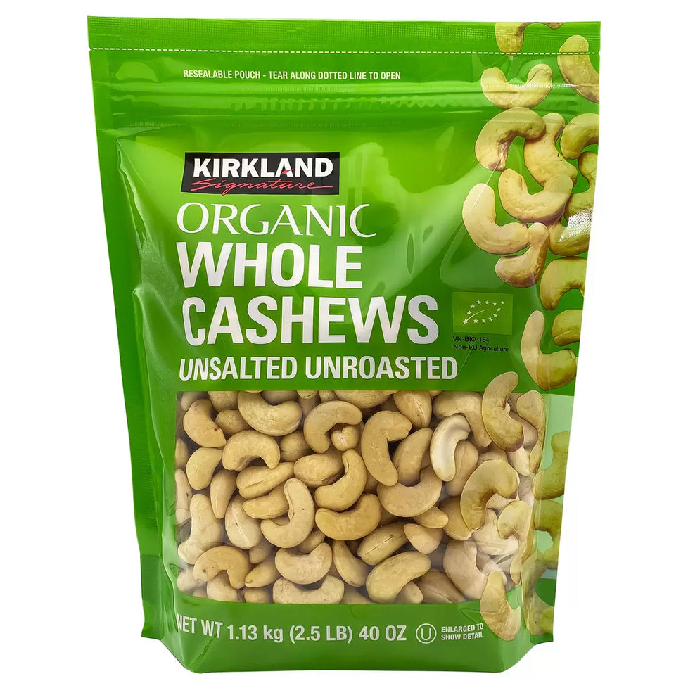 Kirkland Signature Organic Cashews Bag, 1.13kg Kirkland Signature