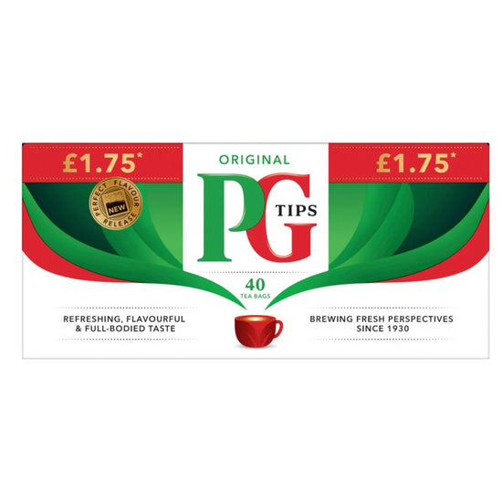 PG Tips 40 Original Tea Bags 116g [PM £1.75 ] (Case of 6) PG Tips