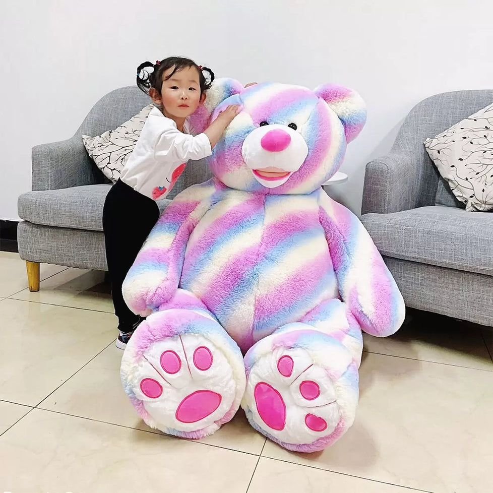 Hugfun 53" (134cm) Plush Rainbow Sitting Bear (3+ Years)