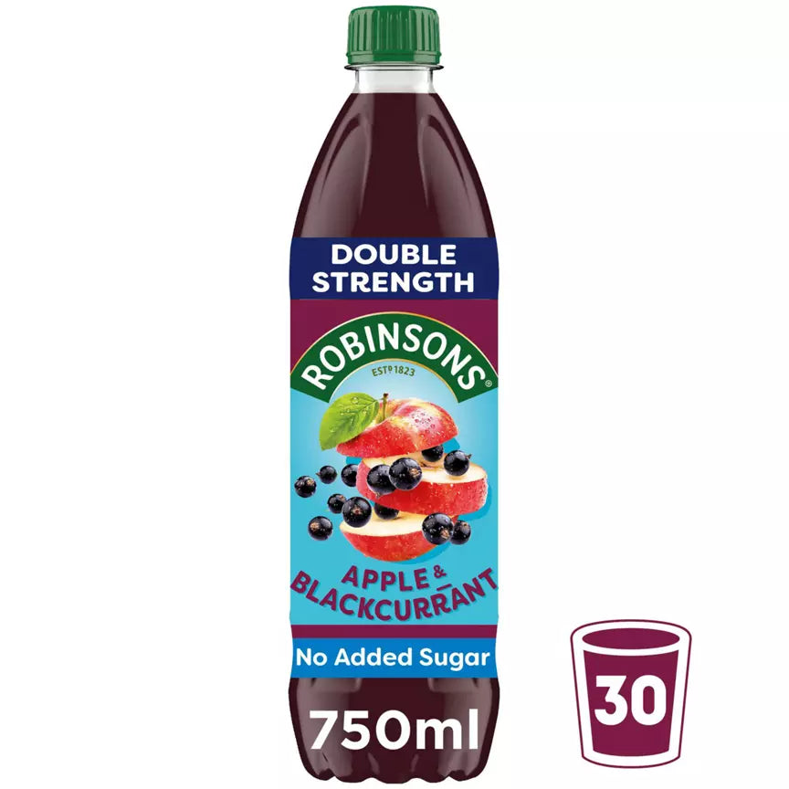 Robinsons Apple & Blackcurrant 1L, Case of 12 Robinsons