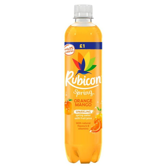 Rubicon Spring Orange Mango Sparkling Spring Water with Fruit Juice 500ml [PM £1.00 ] Rubicon