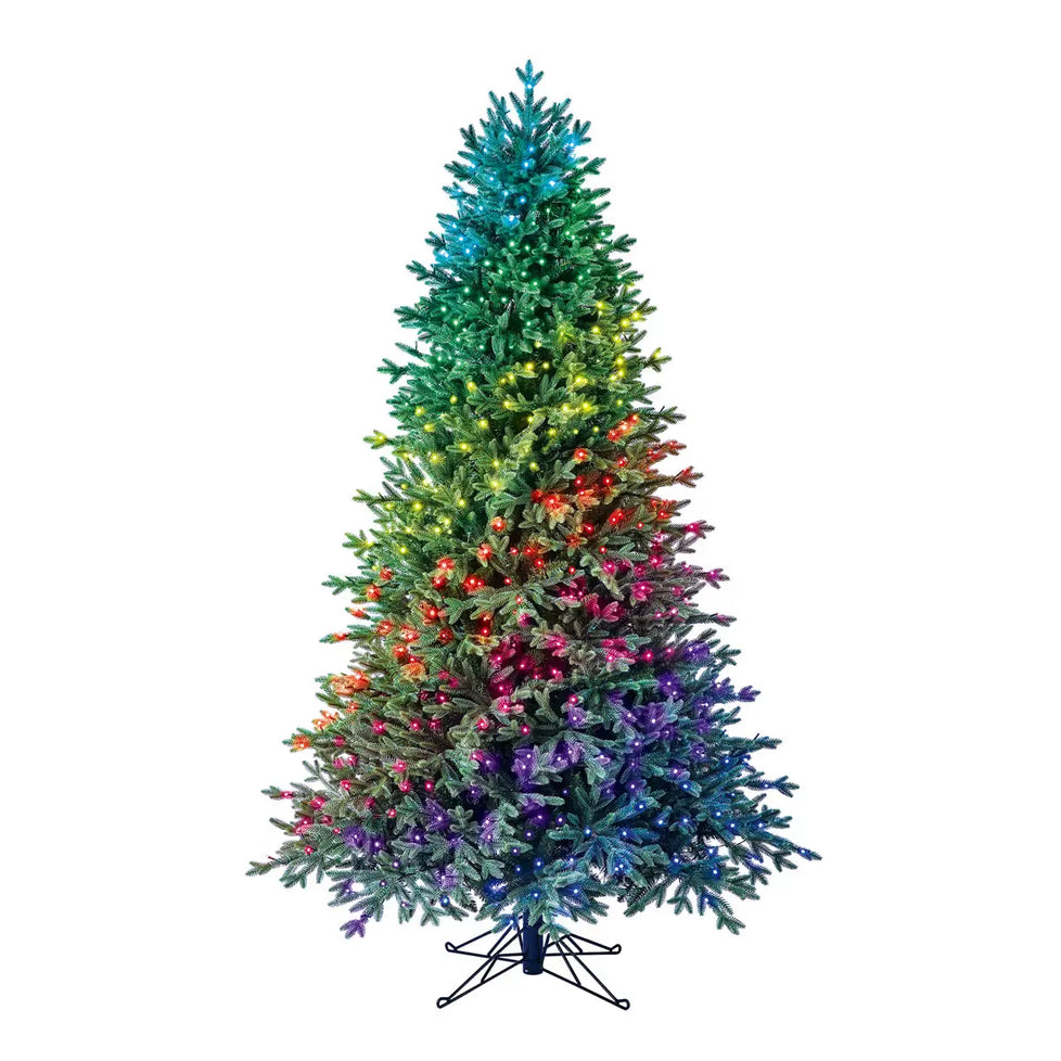 7.5ft (2.3) Christmas Tree With 600 Twinkly RGB LED Lights British Hypermarket-uk