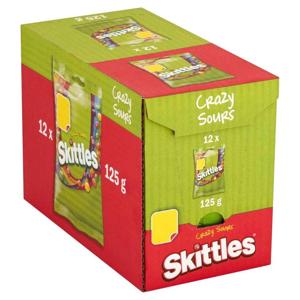 Skittles Vegan Chewy Crazy Sour Sweets Fruit Flavoured Treat Bag 125g PMP £1 Skittles