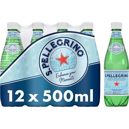 San Pellegrino Sparkling Natural Mineral Water 12x500ml San Pellegrino