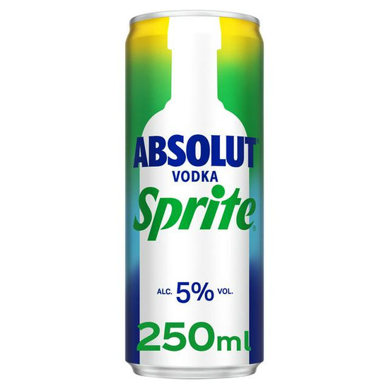 Absolut Vodka & Sprite 250ml (Case of 12) Sprite