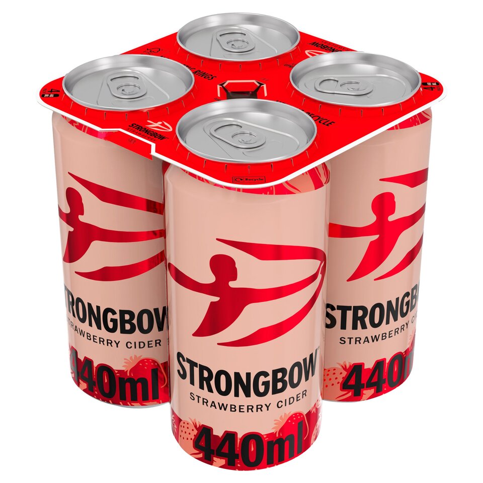 Strongbow Strawberry Cider 4 X 440ml (Case of 6) Strongbow